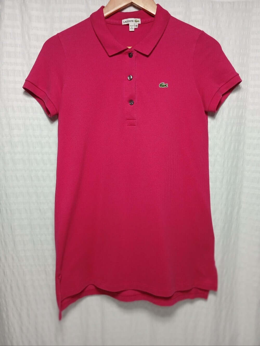 Ladies Lacoste Slim Fit Stretch Polo Shirt. Size 38. (M)